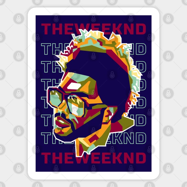 Abstract rapper musician in WPAP Sticker by smd90